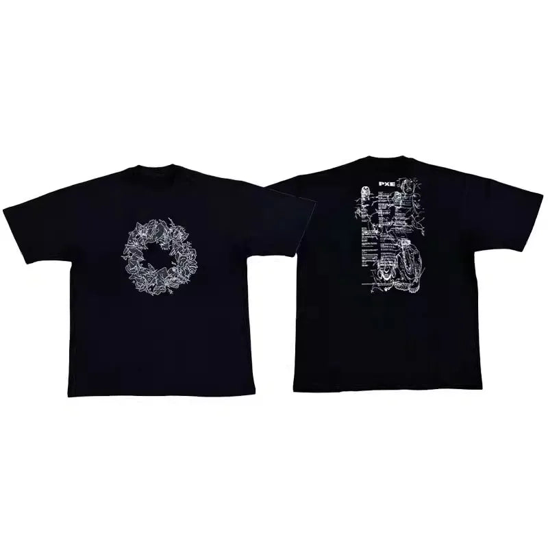 Black Pxe Ecco2k Flesh Graphic Tee