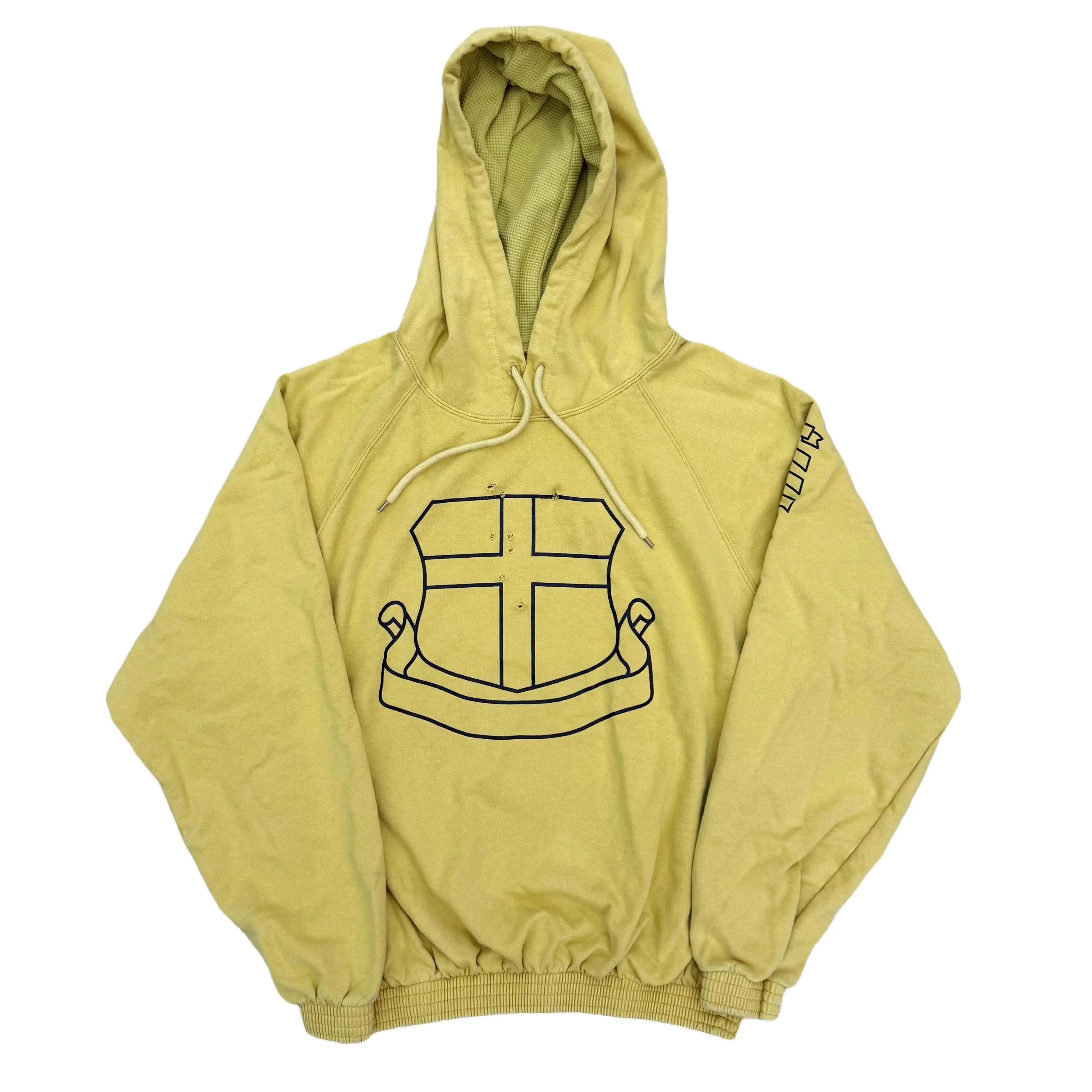 Yellow Shield Face Graphic Hoodie