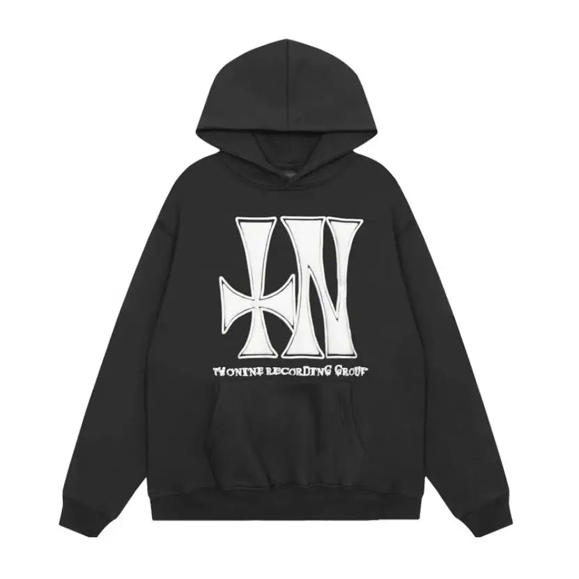 Black Twonine Recording Graphic Hoodie