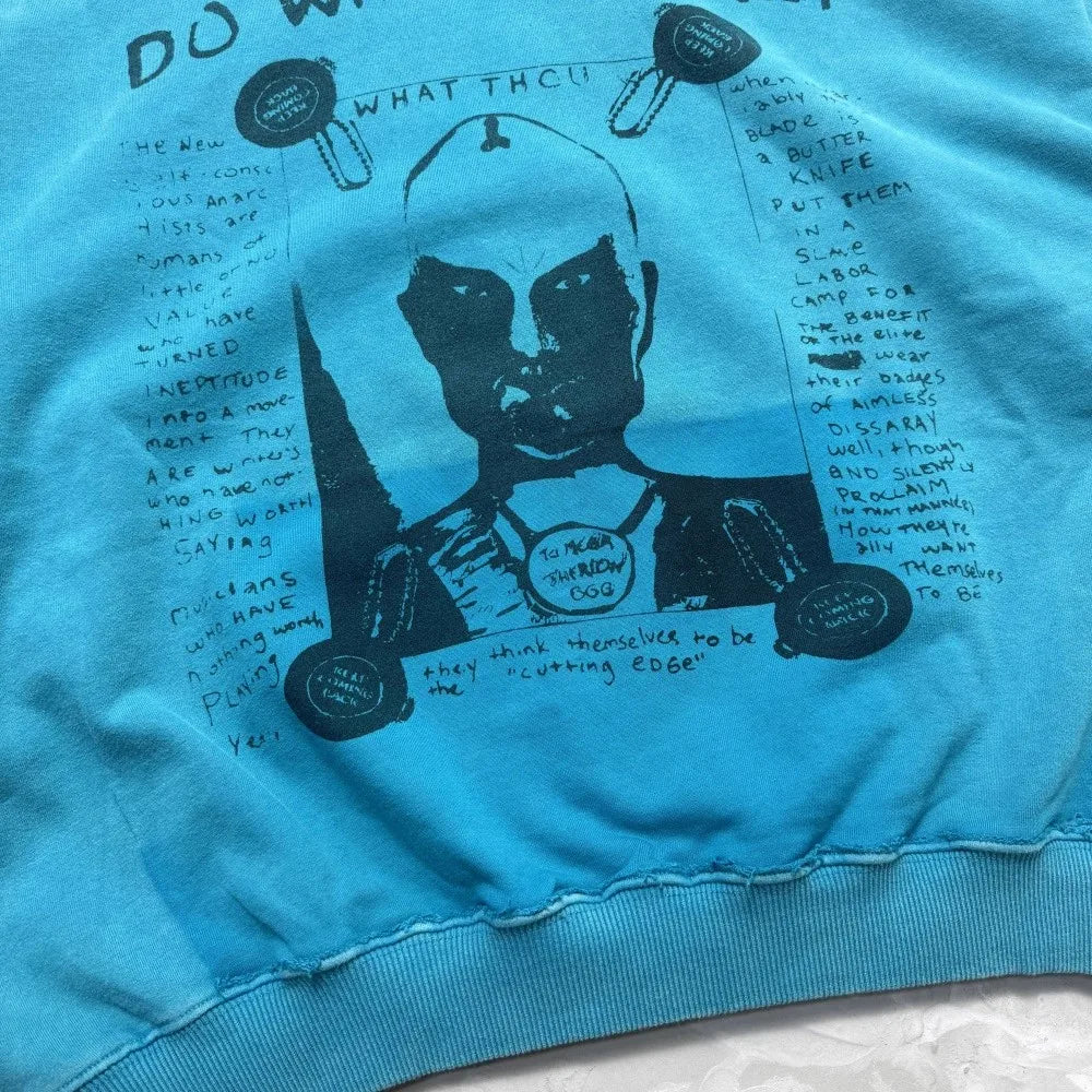 Blue What Thouwilt Graphic Hoodie