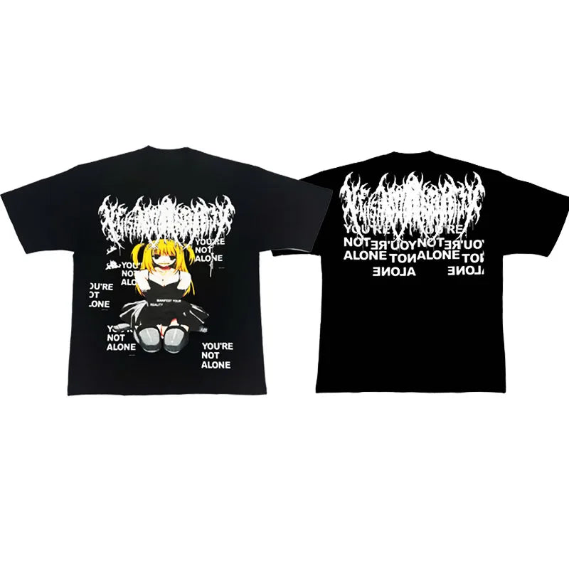 Black Statement Abstract Graphic Graphic Tee