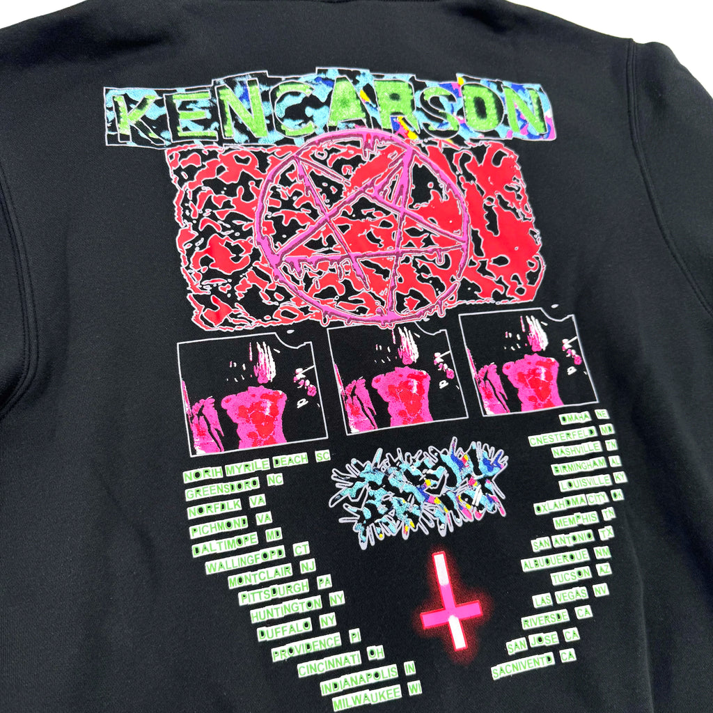 Black Hate Bold Motif Graphic Hoodie
