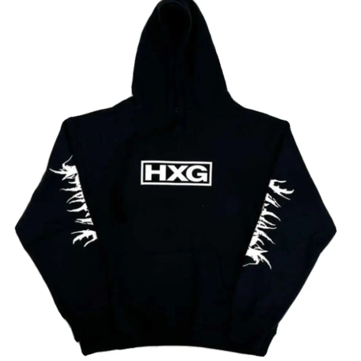 Black Distressed Graphic Hoodie