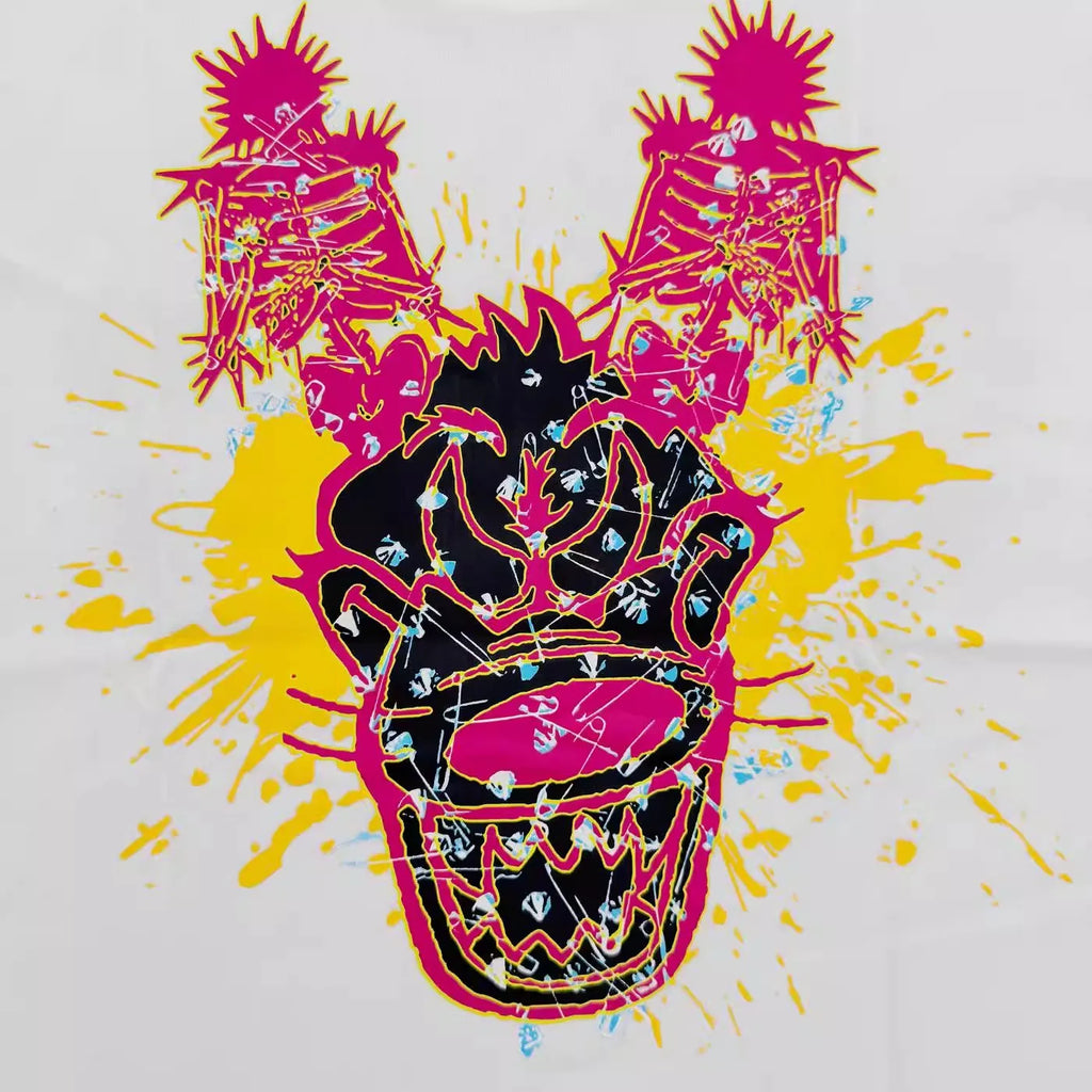 Beige Jumpout Dogs Tooth Graphic Tee