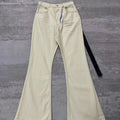 Gray Sand Straight-Leg Jeans