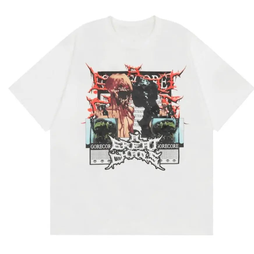 Charcoal Statement Bold Print Graphic Tee
