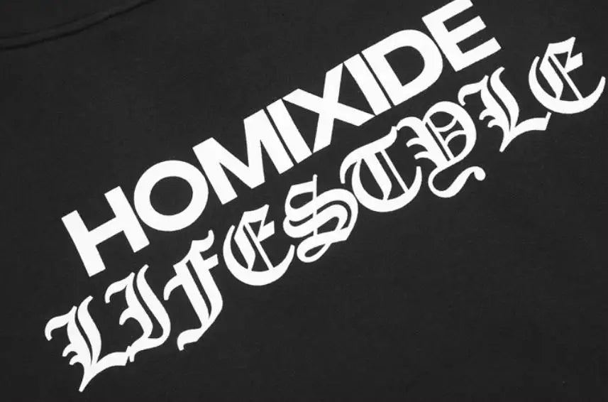 Black Statement Bold Artwork Graphic Hoodie