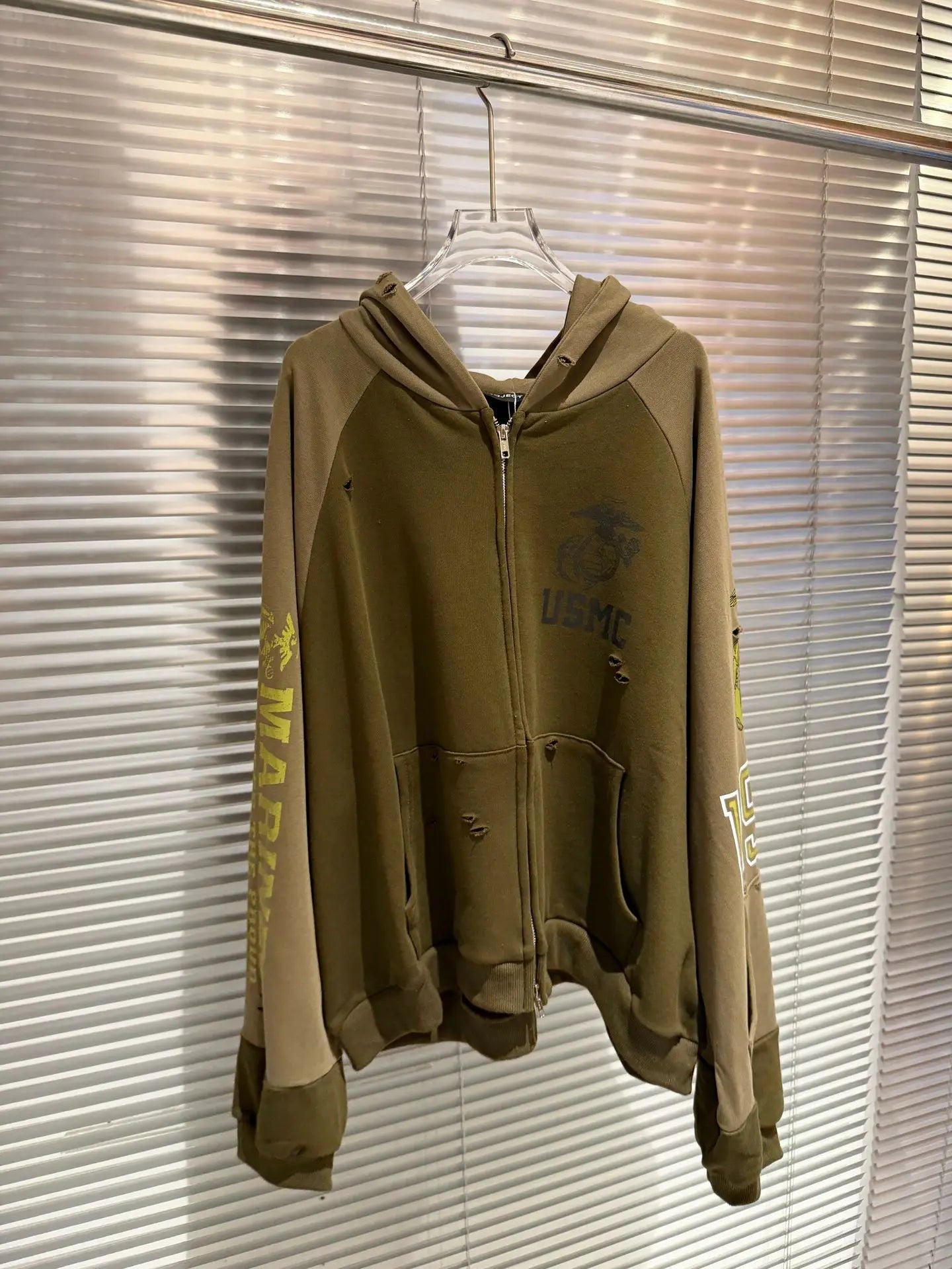 Green Marine Corps Graphic Hoodie
