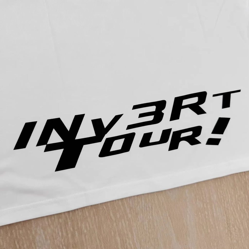White Invert Graphic Tee