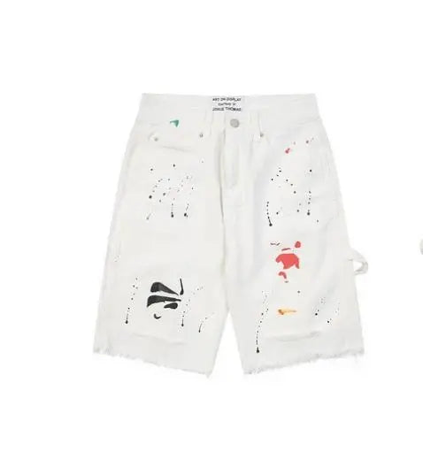 White Ink Tactics Heavy Cargo Shorts