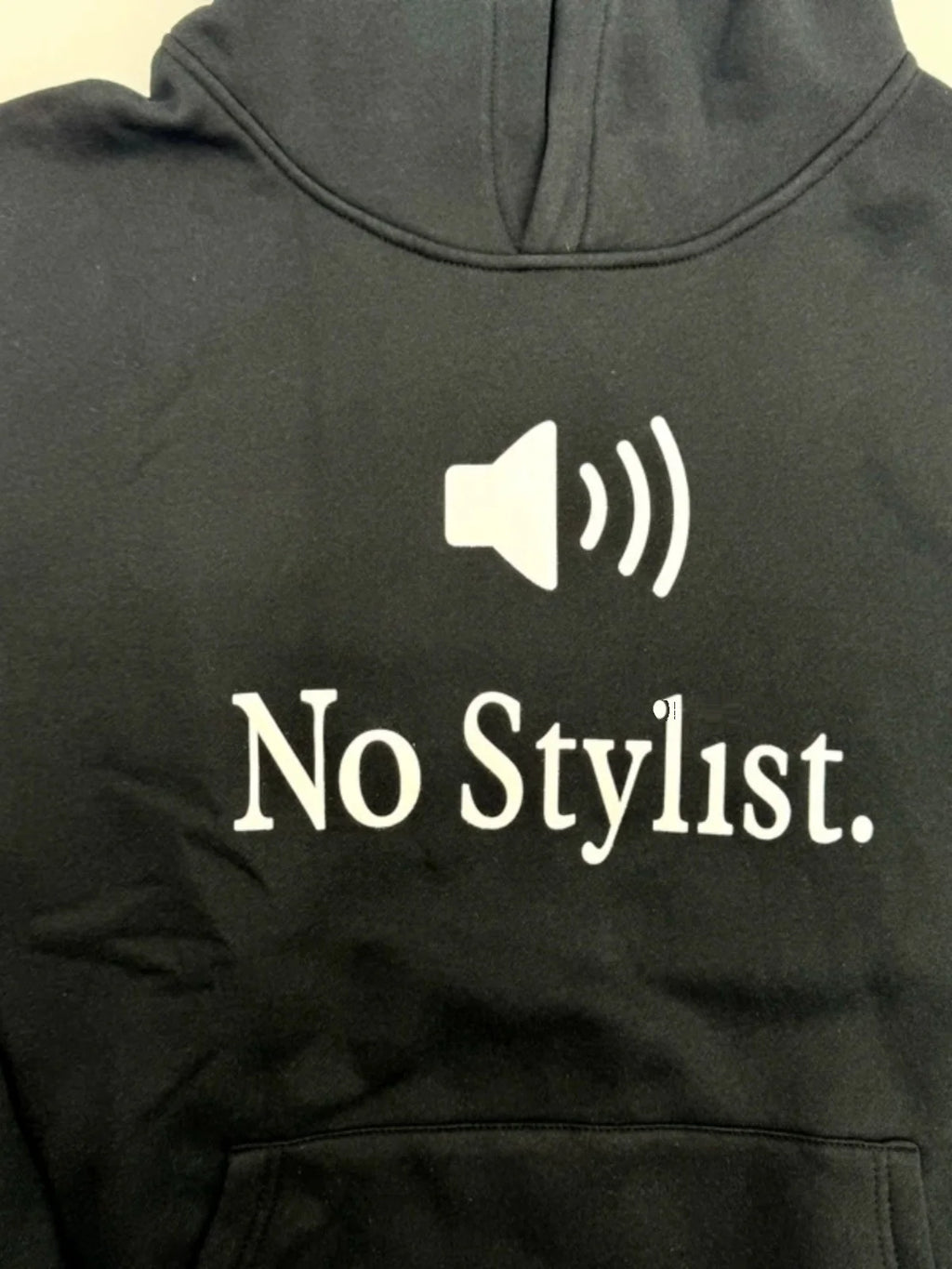 Black Nostylist Stylist Graphic Hoodie