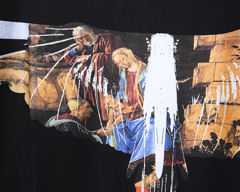 Black Wings Virgin Mary Graphic Tee