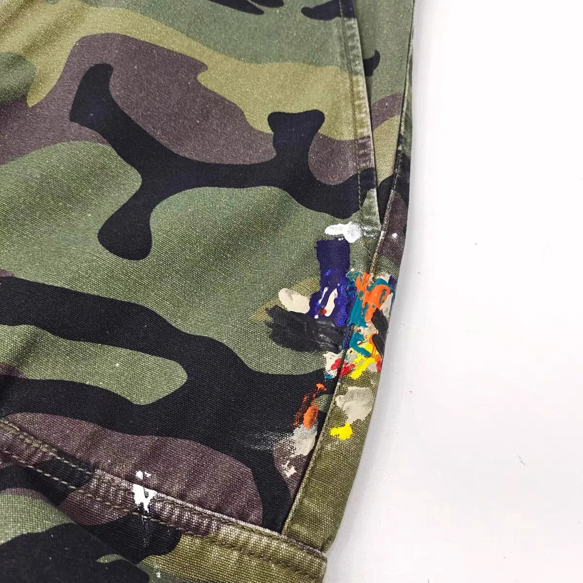 Beige Camouflage Leopard Tactical Cargo Pants