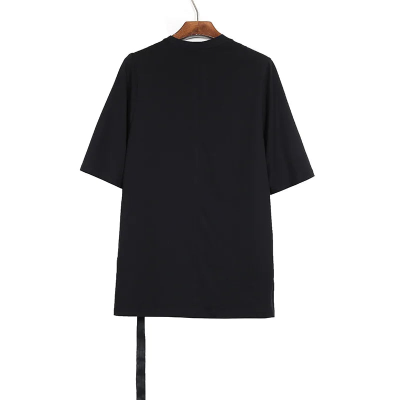 Black Skull Face Loose Graphic Tee