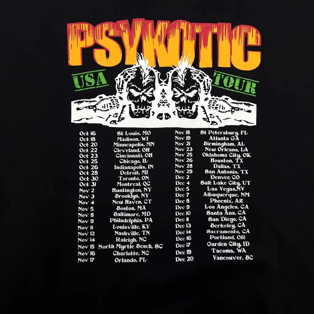 Black Psykotic Merchandise Cross Graphic Hoodie