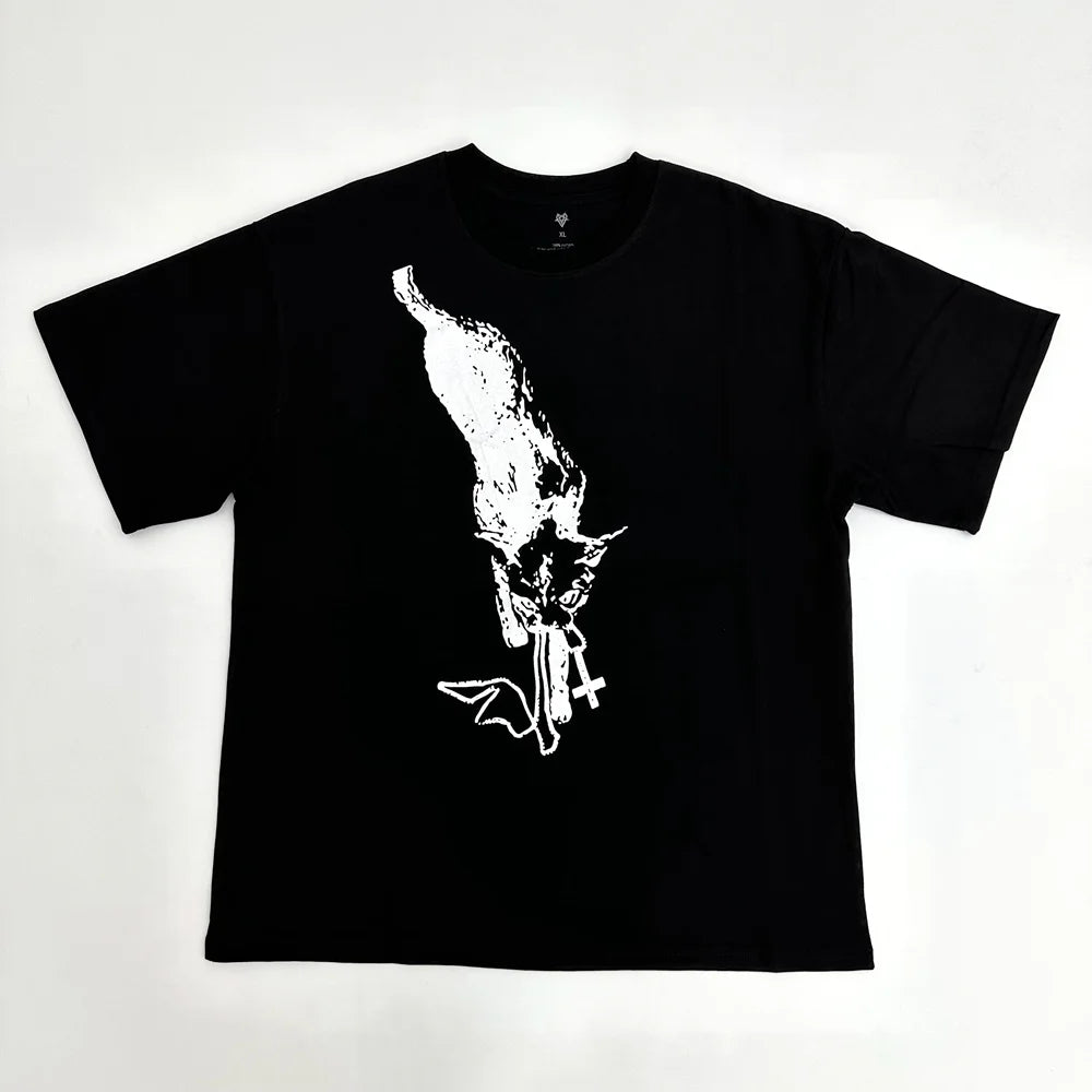 Black Statement Bold Pattern Graphic Tee
