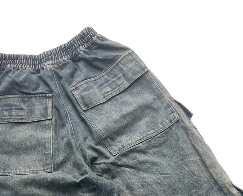 Charcoal Statement Straight-Leg Jeans