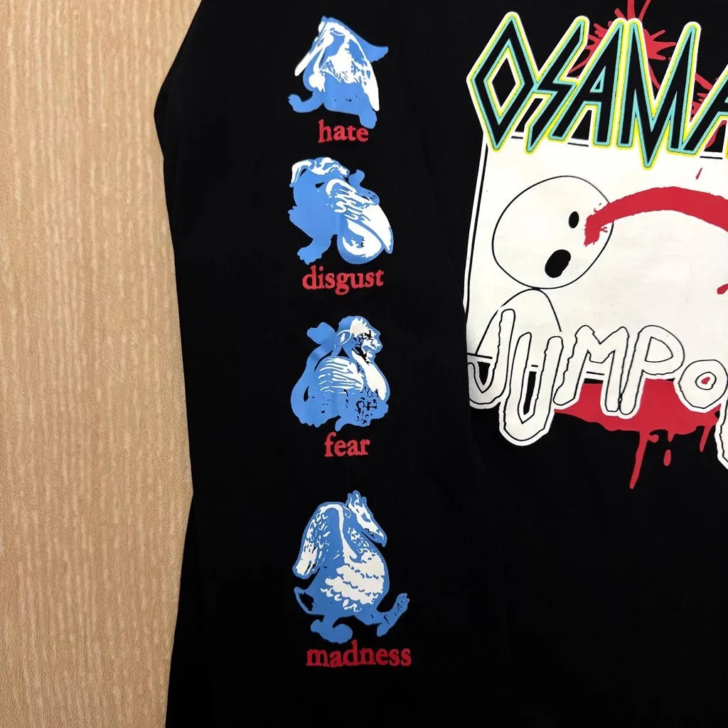 Black Jump Out Human Graphic Tee