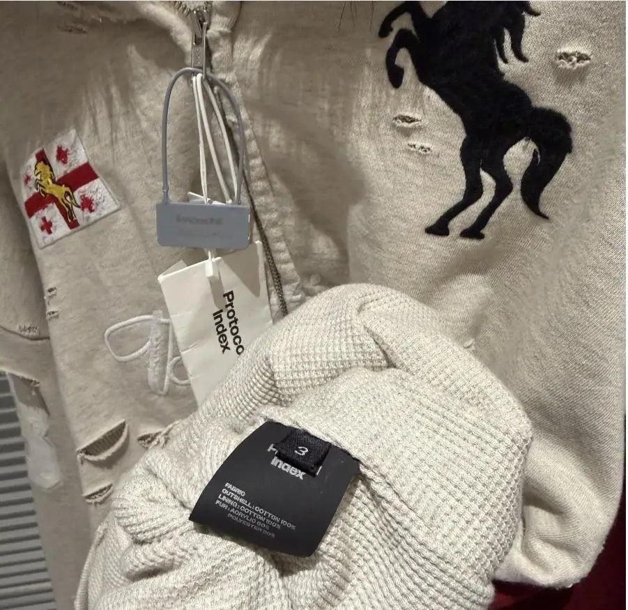 Gray Double Layer Graphic Hoodie