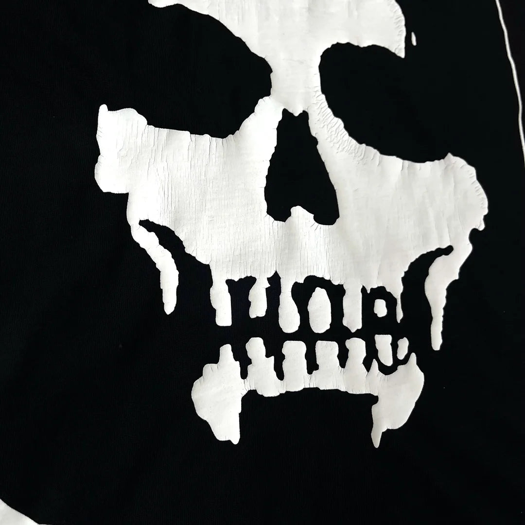 Black Skull Head Graphic Tee