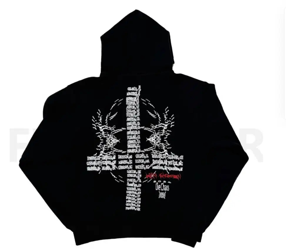 Black Hate Graphic Hoodie