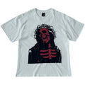 Beige Jesus Skull Graphic Tee