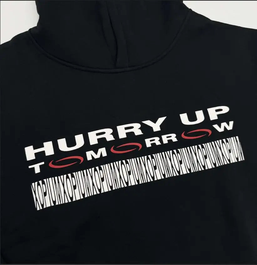 Black Statement Graphic Hoodie