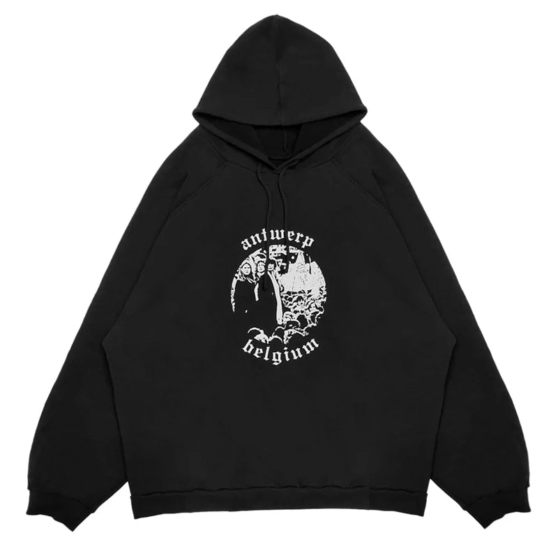 Black Antwerp Archive Redux Graphic Hoodie