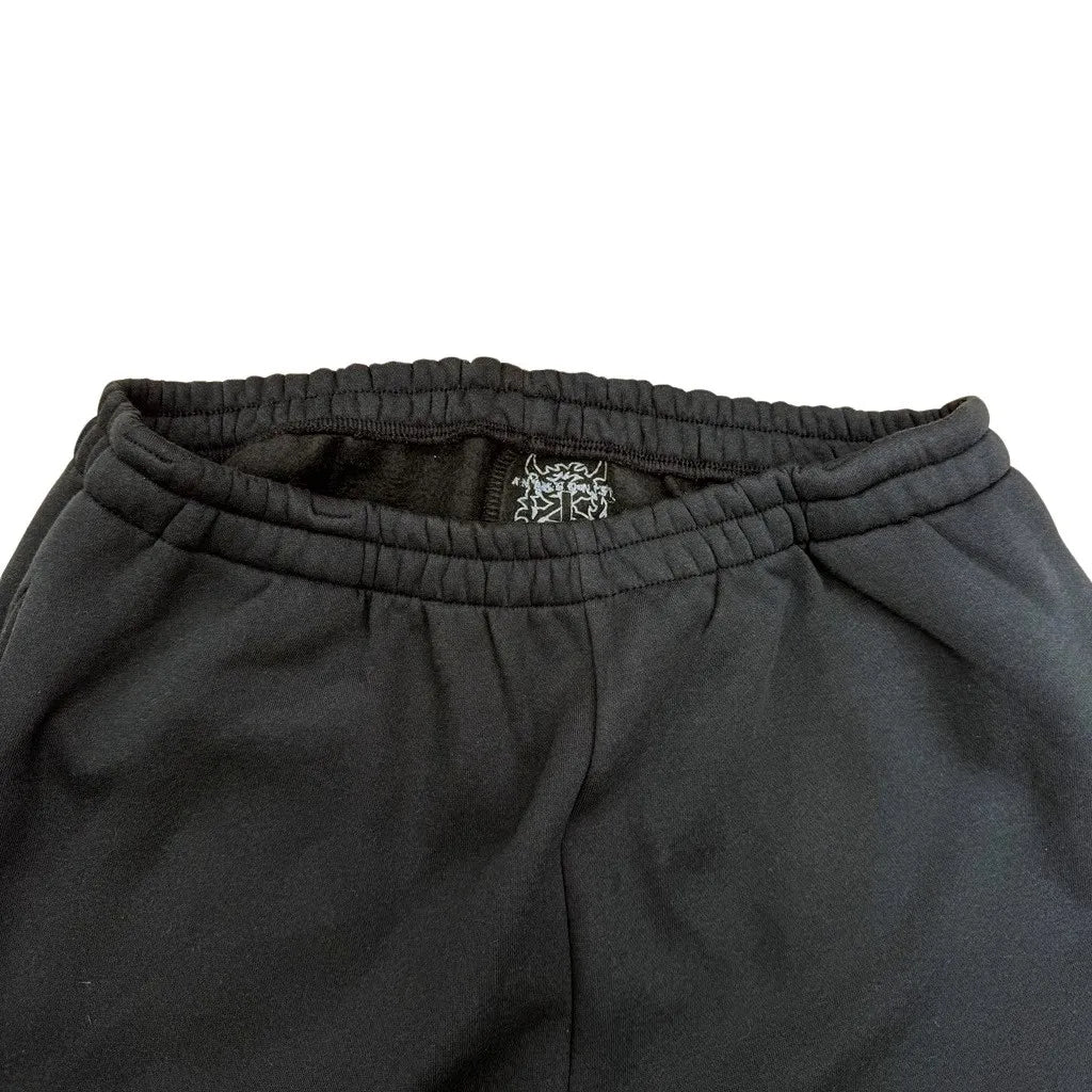 Black Statement Bold Print Cargo Pants