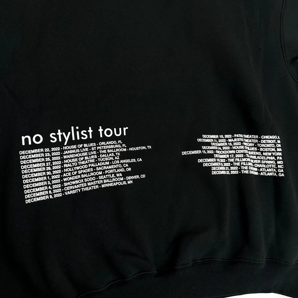 Black Distressed Bold Artwork Graphic Hoodie
