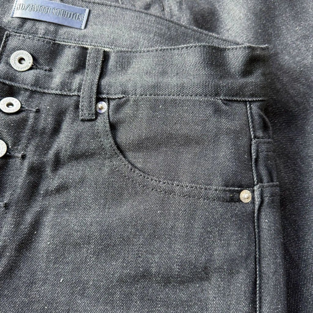 Black Baggy Wide-Leg Jeans