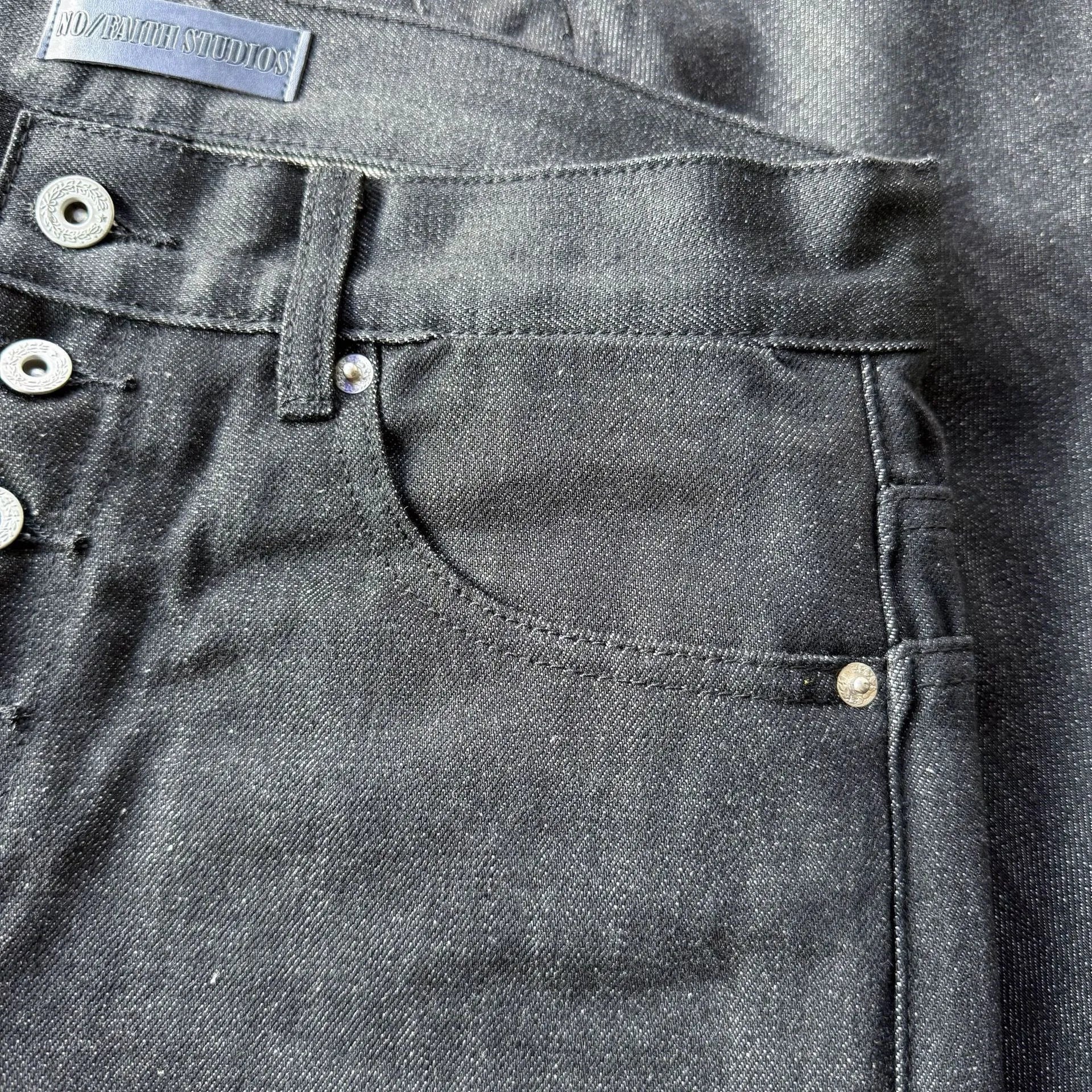 Black Baggy Wide-Leg Jeans