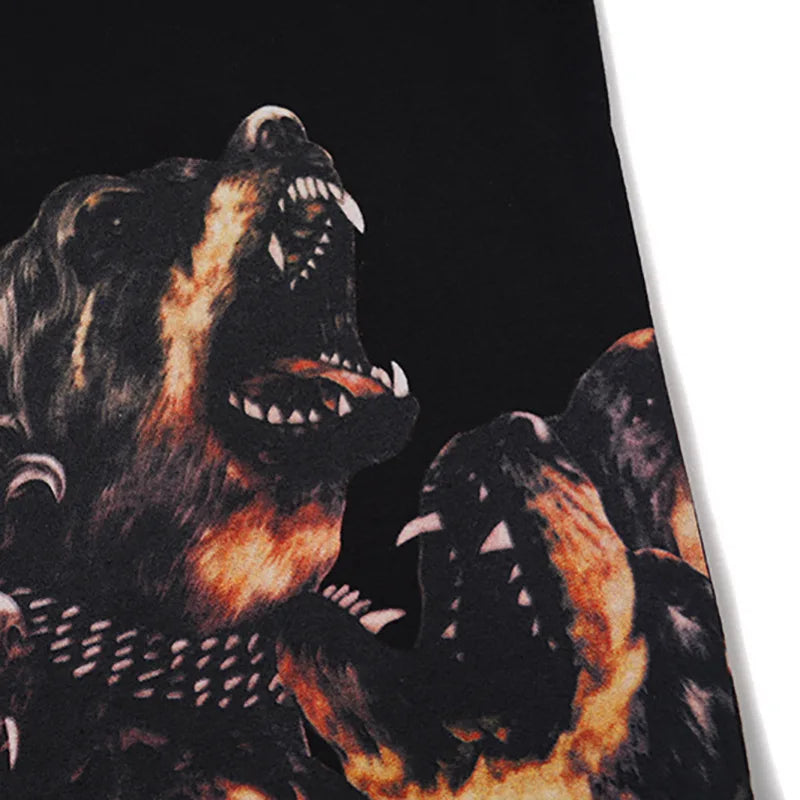 Black Hound Dog Punk Graphic Tank