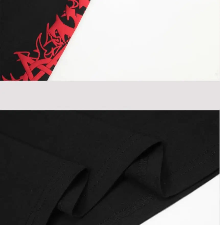 Black Statement Retro Print Graphic Tee