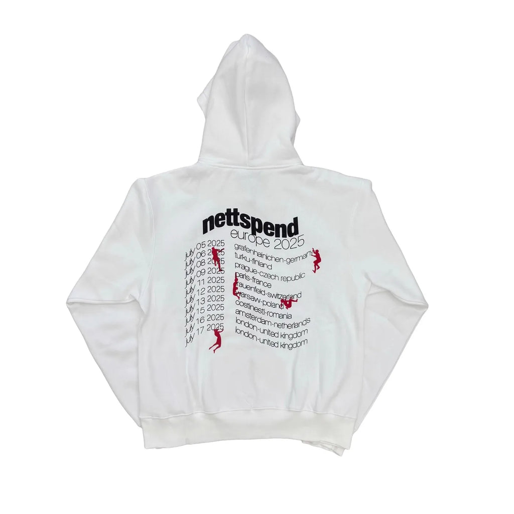 White Hot Euro Graphic Zip Hoodie