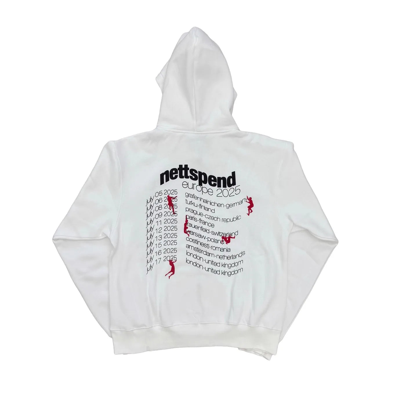 White Hot Euro Graphic Zip Hoodie