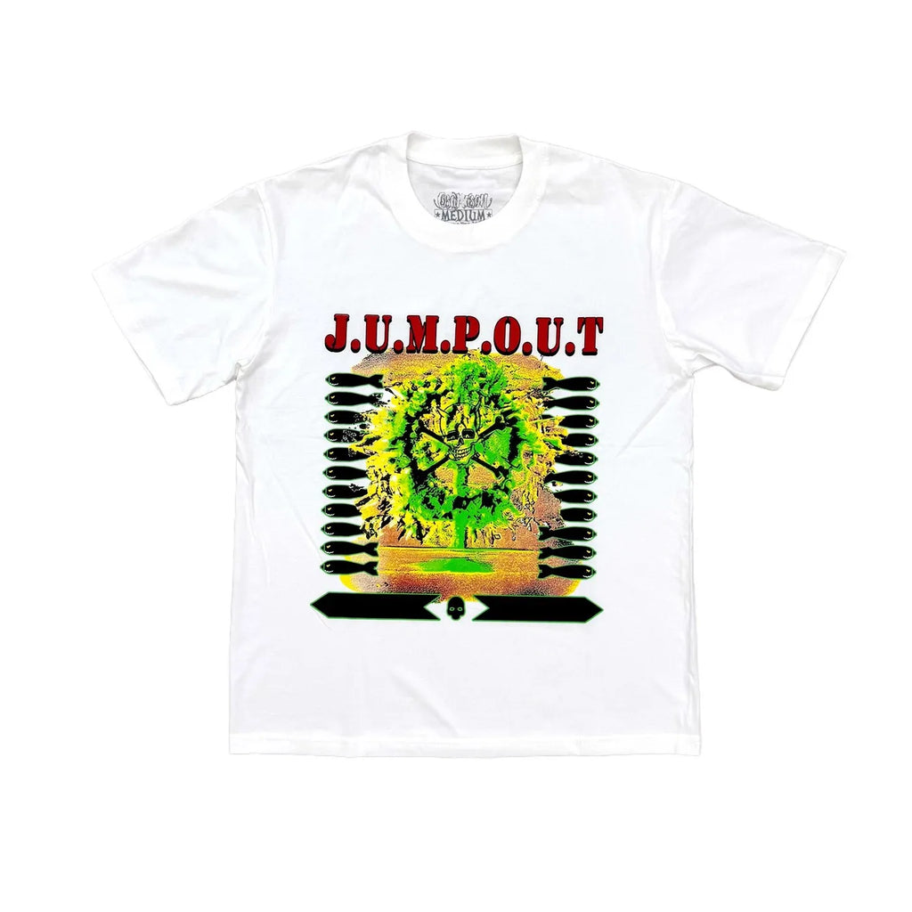 Black Jumpout Skull Fishes Graphic Tee