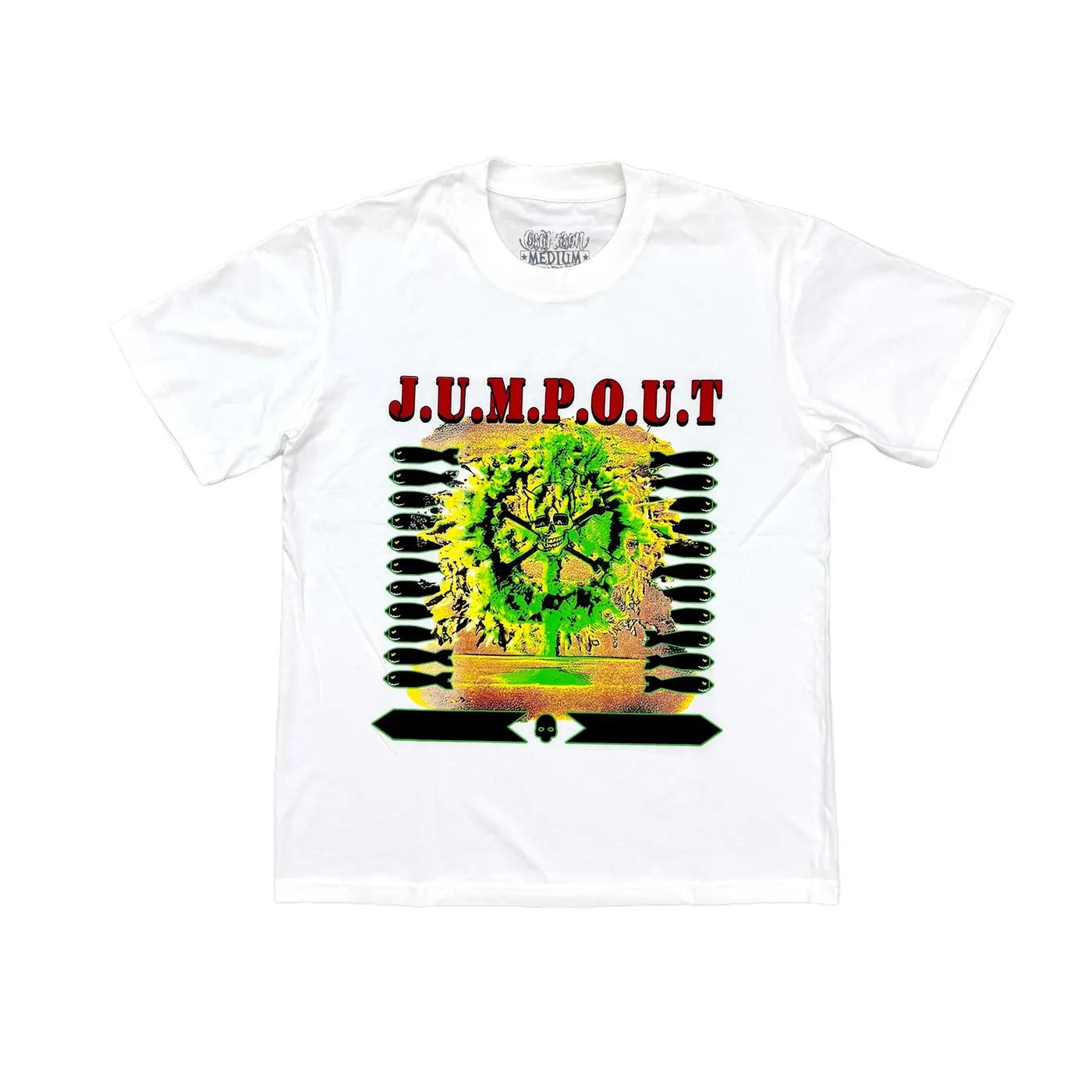 Black Jumpout Skull Fishes Graphic Tee