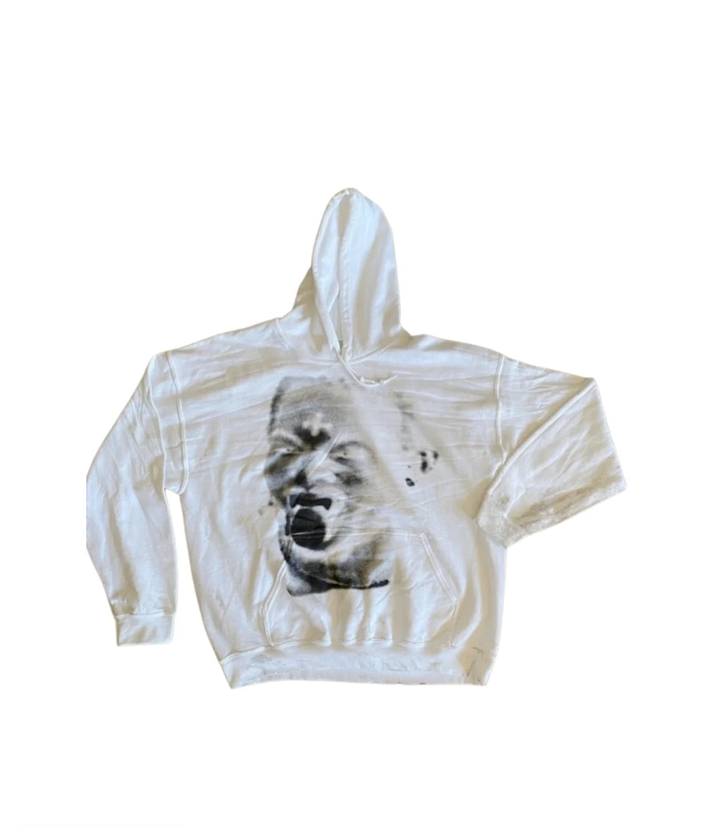 White Face Cat Graphic Hoodie