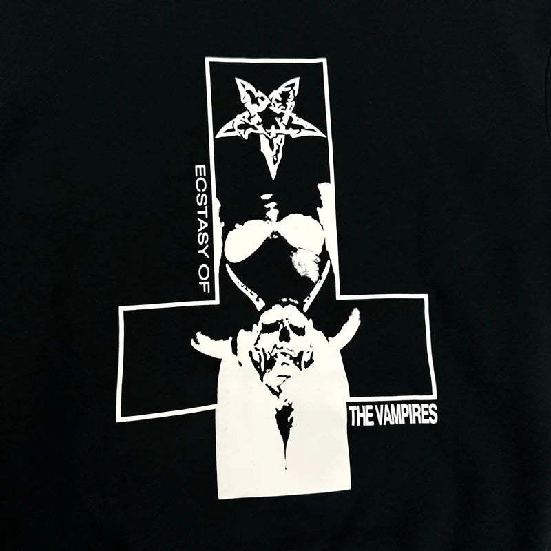 Black Skull Son Darkness Graphic Hoodie