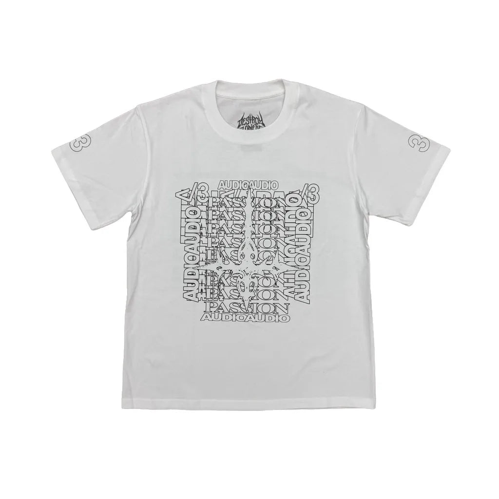 White Statement Bold Print Graphic Tee