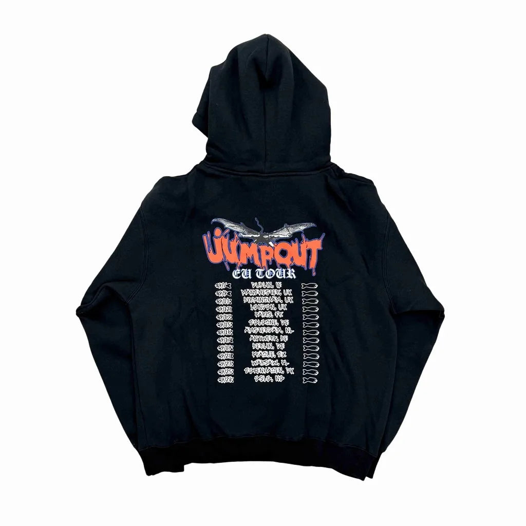 Black Skull Jumpout Graphic Hoodie