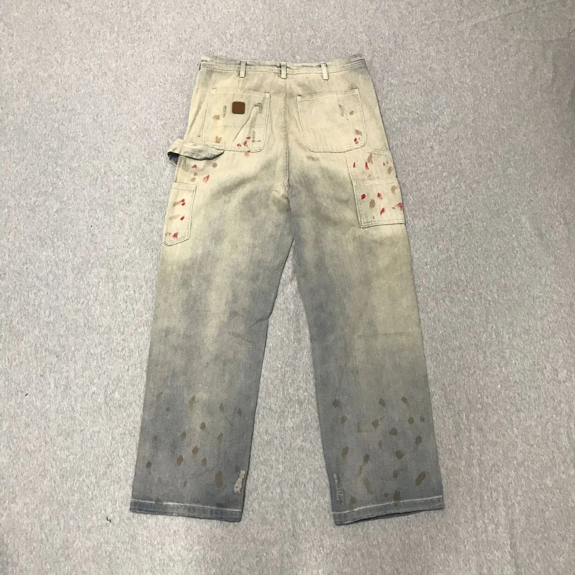 White Blood Straight-Leg Jeans