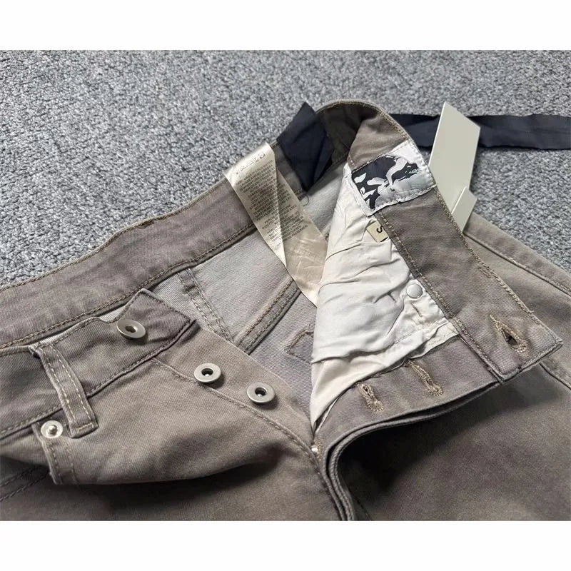 Charcoal Sand Straight-Leg Jeans
