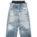 Blue Dual Waist Graphic Jeans