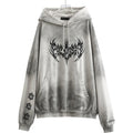 Beige Washed Graphic Hoodie