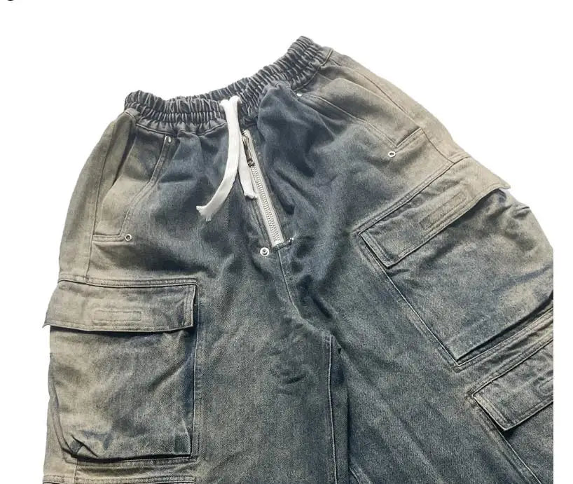 Charcoal Statement Straight-Leg Jeans