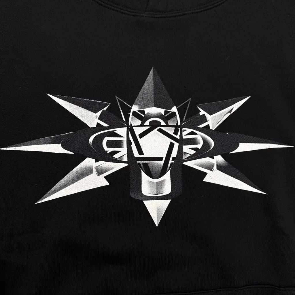 Black Cross Graphic Hoodie