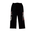 Black Statement Bold Print Cargo Pants