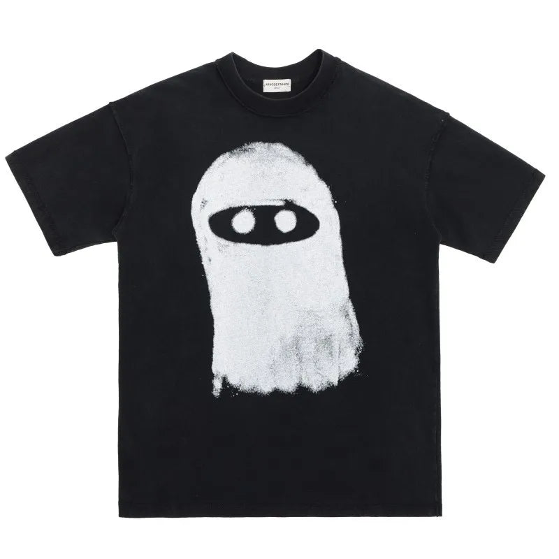 White Arnodefrance Ninja Sketch Graphic Tee